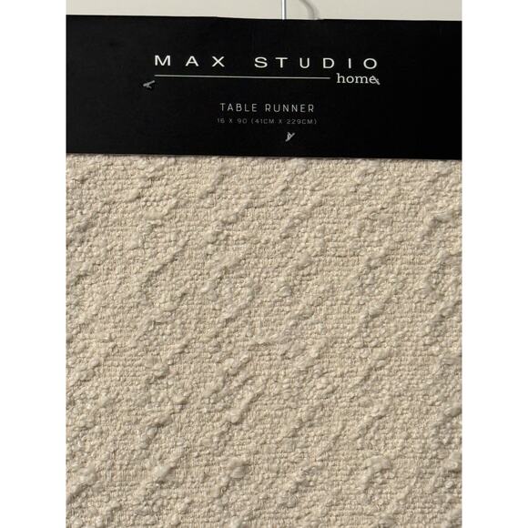 Max Studio Home Cream Table Runner 16” X 90” NWT - Picture 5 of 9
